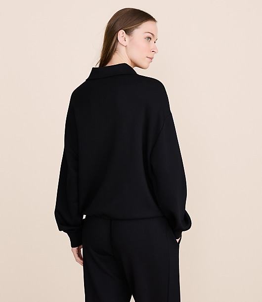 Lou & Grey Cinched Scubasoft Half Zip Top