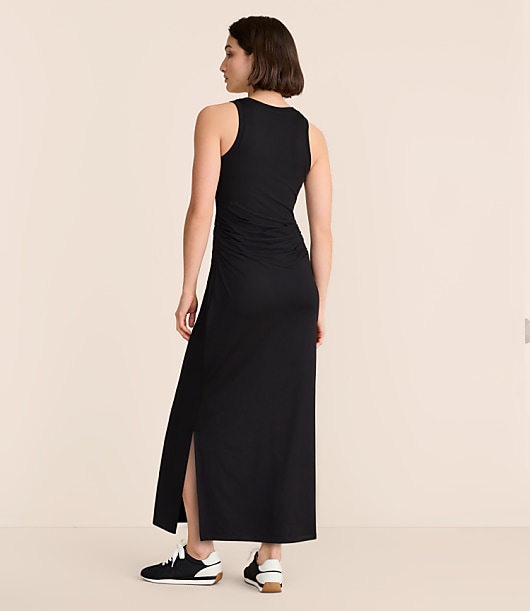 Lou & Grey Brushedsoft Ruched Tank Midi Dress