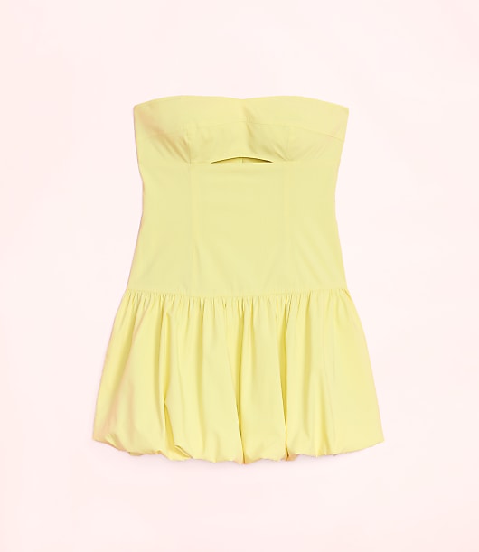 Lately Cutout Bubble Strapless Mini Dress