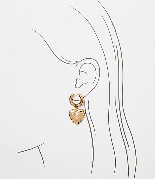 Sparkle Star Heart Drop Earrings