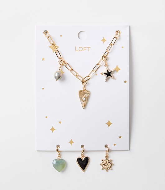 Sparkle Charm Necklace Set