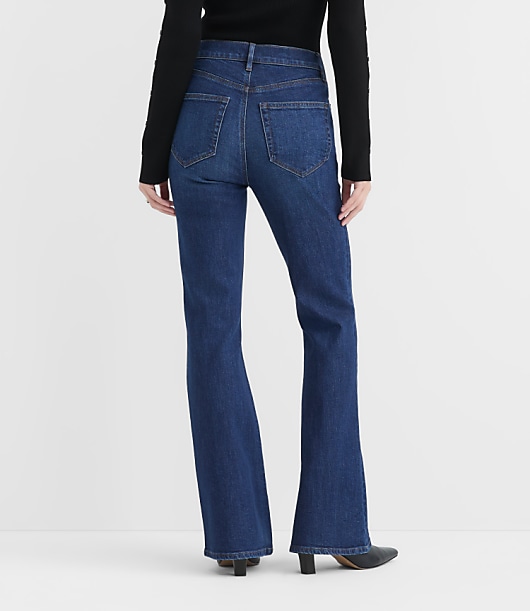 Rivete Curvy High Rise Slim Flare Jeans in Muse Wash