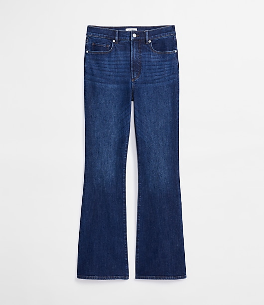 Rivete Curvy High Rise Slim Flare Jeans in Muse Wash