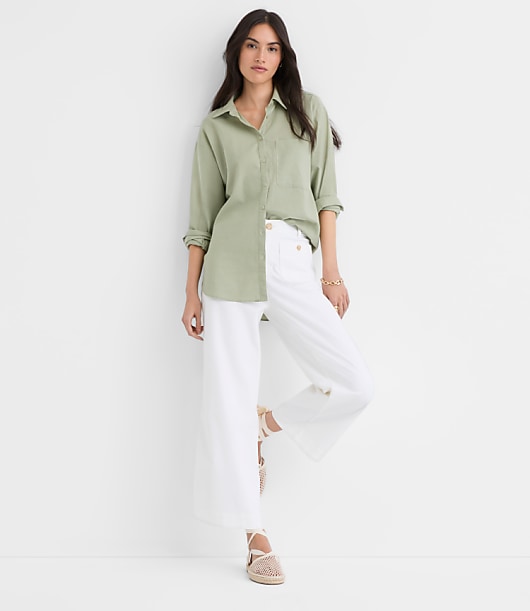 Linen Cotton Everyday Oversized Pocket Shirt