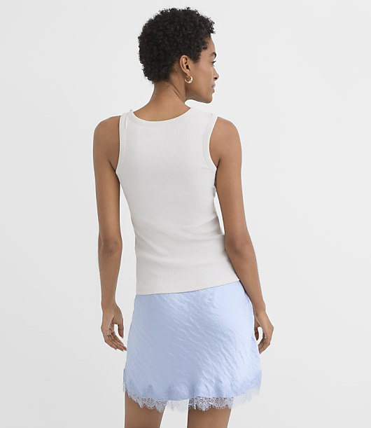 Twist Shoulder Perfect Ribbed Tank Top