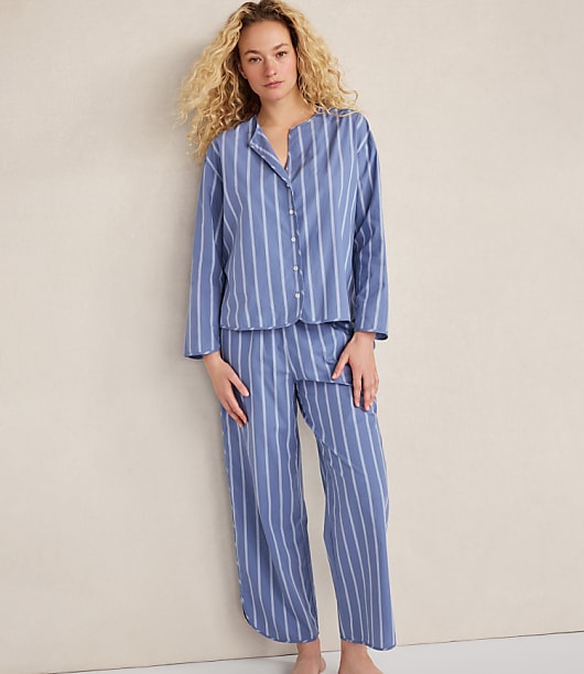 Haven Well Within Organic Cotton Poplin Pinstripe Pajama Pants