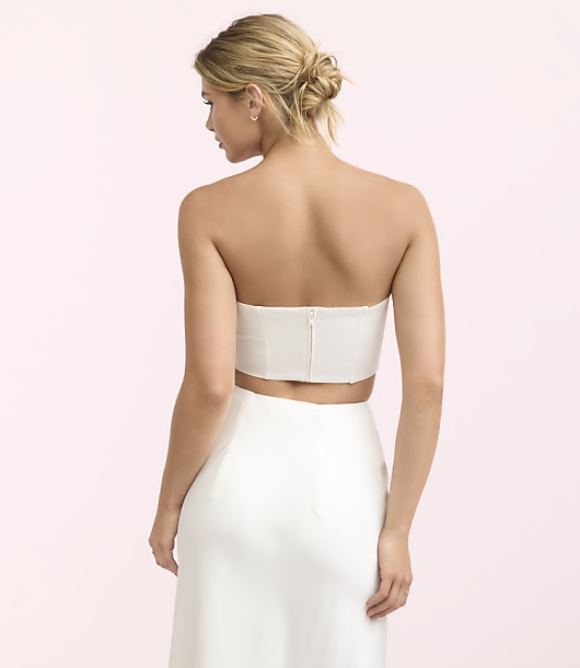 Lately Floral Cropped Strapless Top