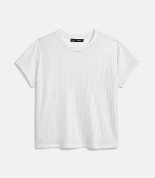LOFT Versa Shimmer Ribbed Tee