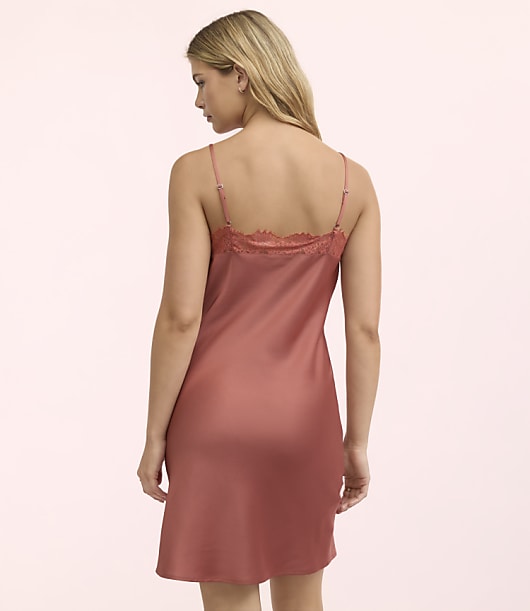 Lately Lace Trim Mini Slip Dress