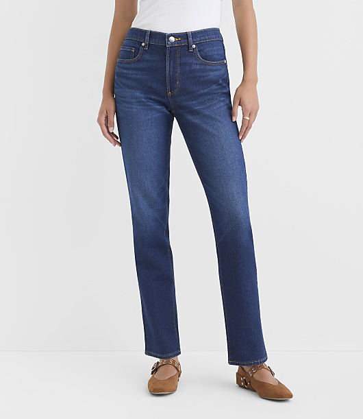 Rivete Tall Mid Rise Stovepipe Jeans in Classic Mid Wash
