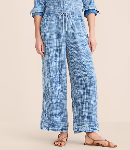 Petite Lou & Grey Triple Cloth Wide Leg Pants
