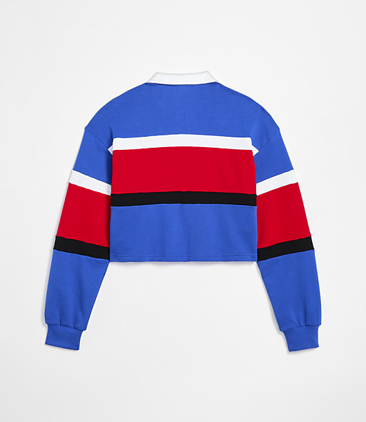 The Wild Collective Buffalo Bills Cropped Polo Top