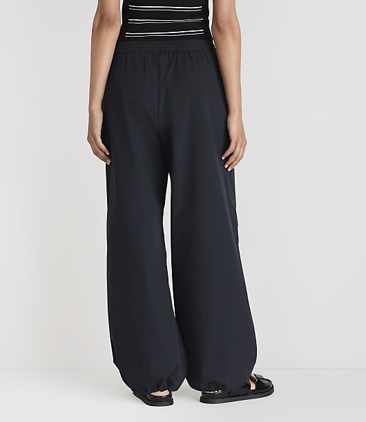 Petite Lou & Grey Peached Adjustable Parachute Pants