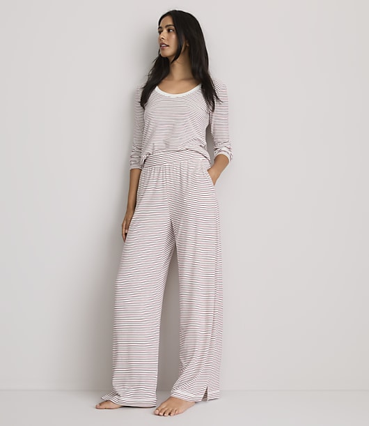 Loft Petite Lou & Grey Striped Softened Modal Pajama Pants