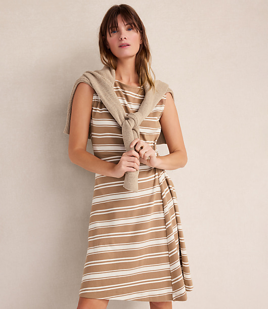 Haven Well Within Organic Cotton Interlock Stripe Twist-Front Dress