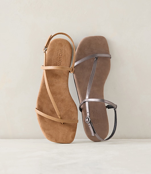 Haven Well Within Leather T-Strap Sandals