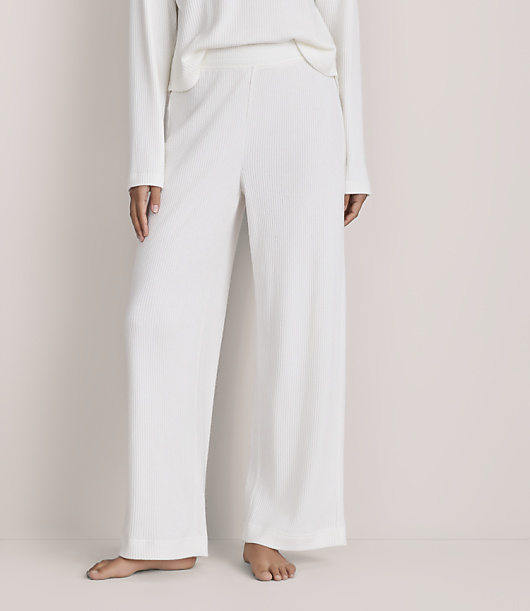 Lou & Grey Brushed Ribbed Wide Leg Pajama Pants