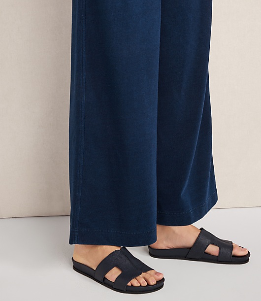 Haven Well Within Leather Cutout Slides - Nightfall Wash