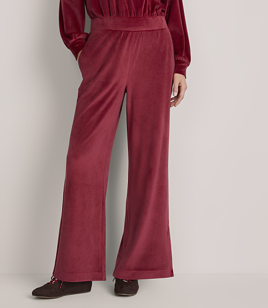 Lou & Grey Velour Wide Leg Pants