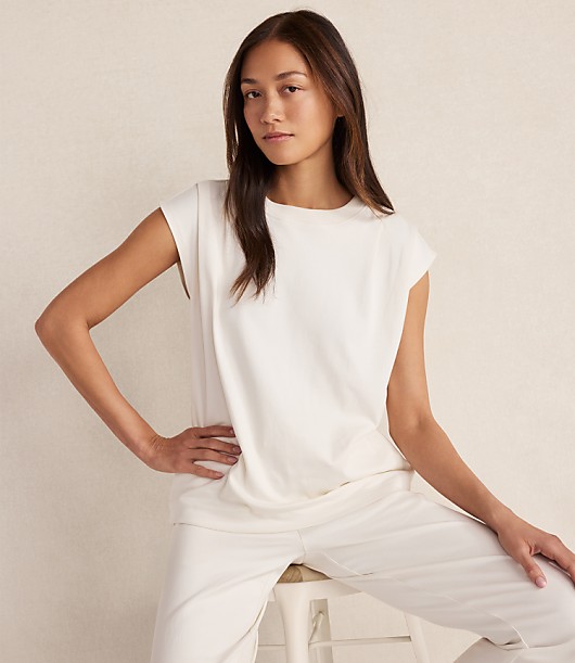 Haven Well Within Organic Cotton Interlock Pleated Tee