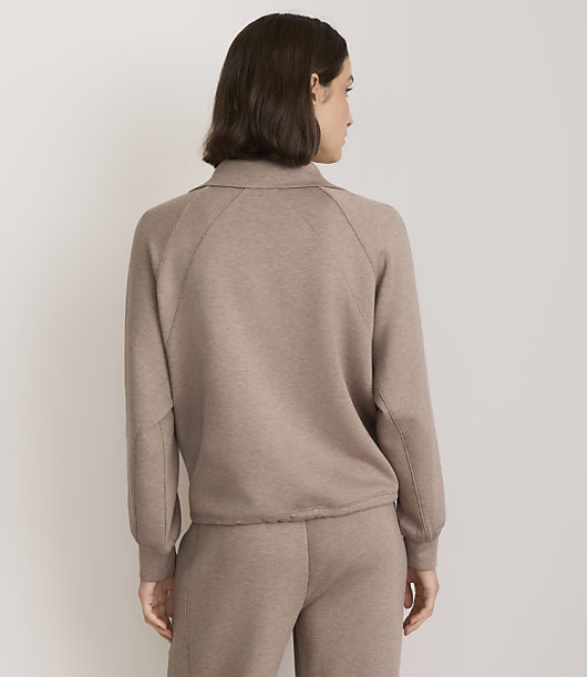 Lou & Grey Heathered Scubasoft Half Zip Top