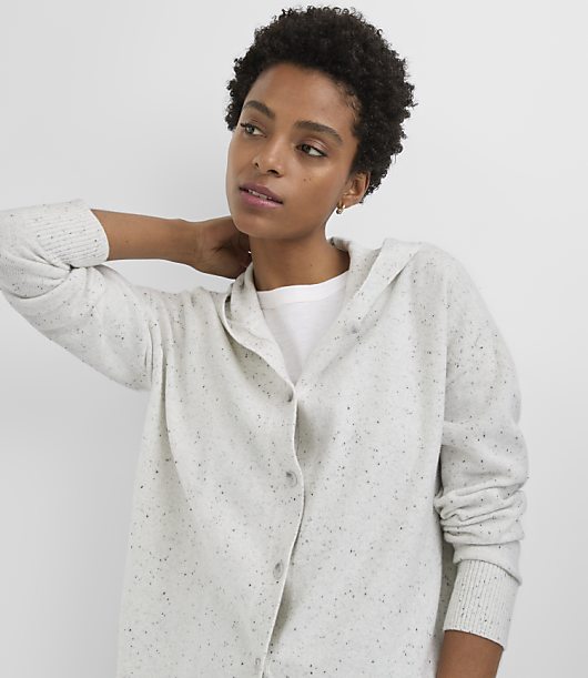 Flecked Hoodie Cardigan