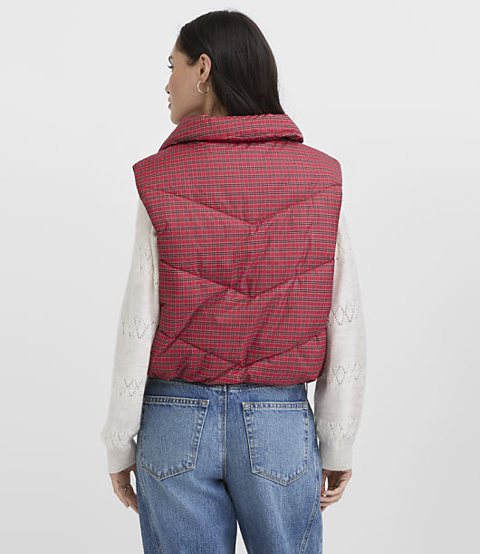 Plaid Puffer Vest