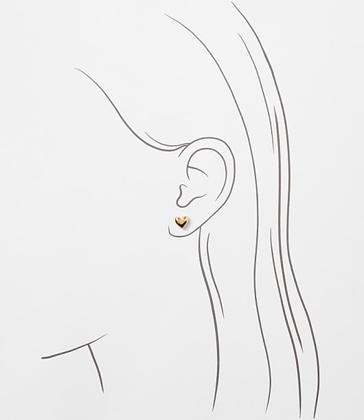 Palm & Heart Stud Earring Set