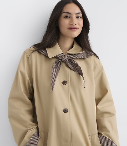 Petite Scarf Car Coat