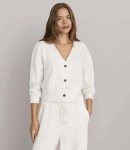 Lou & Grey Flecked Scubasoft V-Neck Cardigan