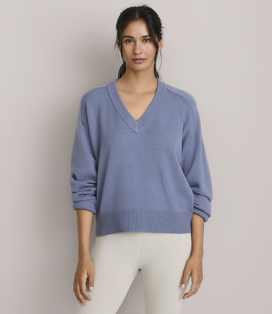 Lou & Grey Cozy Oversized V-Neck Sweater