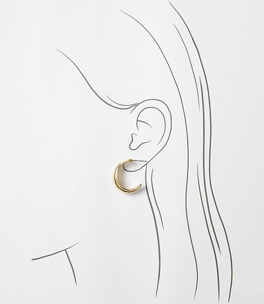 Modern Metal Hoop Earring Set