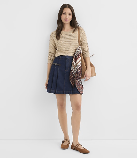 Marled Stitchy Sweater