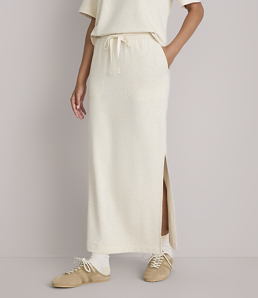 Lou & Grey Heathered Signaturesoft Maxi Pocket Skirt