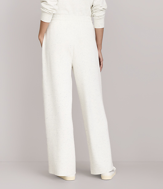 Petite Lou & Grey Flecked Scubasoft Wide Leg Pants
