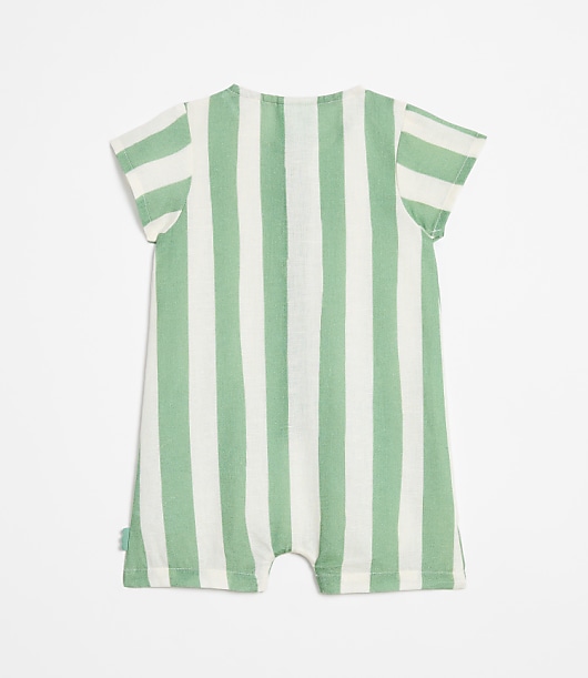 LOFT x Mon Coeur Linen Green Cabana Romper