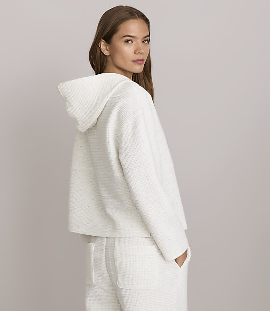 Lou & Grey Flecked Waffle Henley Hoodie