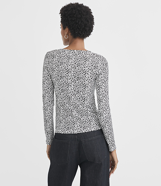 Spotted Ruched Top