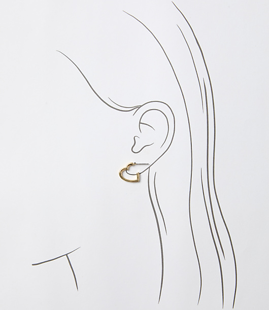 Metallic Heart Stud Earring Set