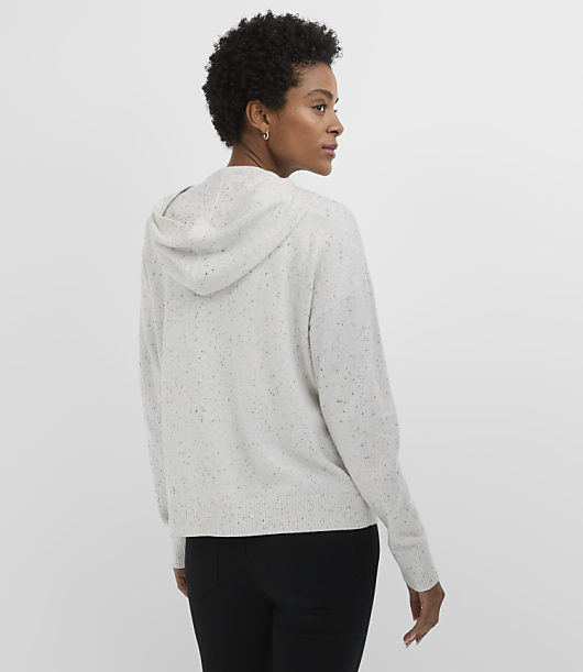 Petite Flecked Hoodie Cardigan