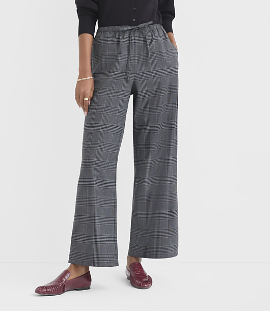 Sawyer Pull On Pants in Plaid Brushed Flannel