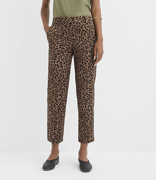Petite Riviera Slim Pants in Leopard Print