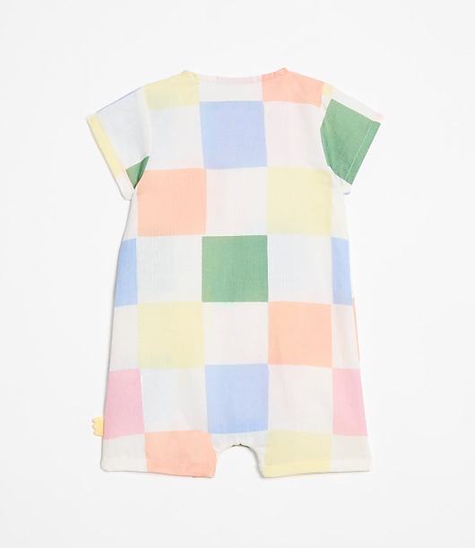 LOFT x Mon Coeur Linen Checkered Romper