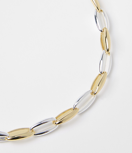 Mixed Metal Chain Link Necklace
