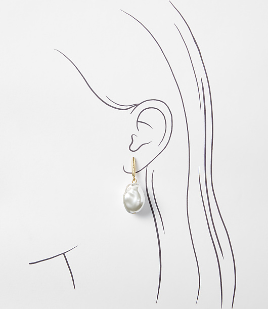 Pearlized Modern Drop Earrings