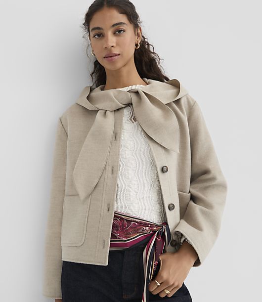 Hooded Scarf Jacket