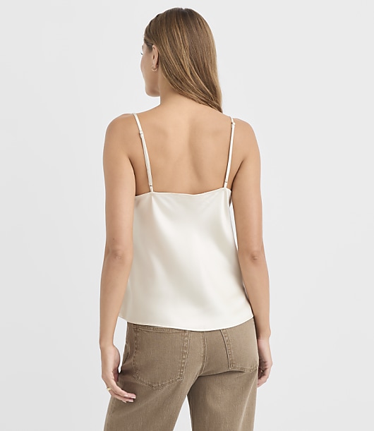 Lace Trim Satin Cami