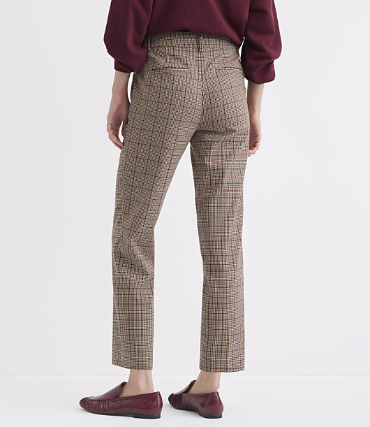 Petite Curvy Riviera Slim Pants Plaid