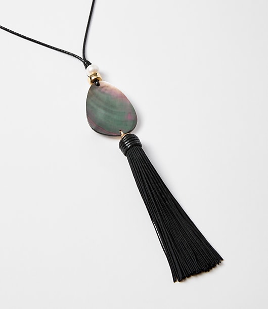 Tassel Pull Tie Statement Necklace