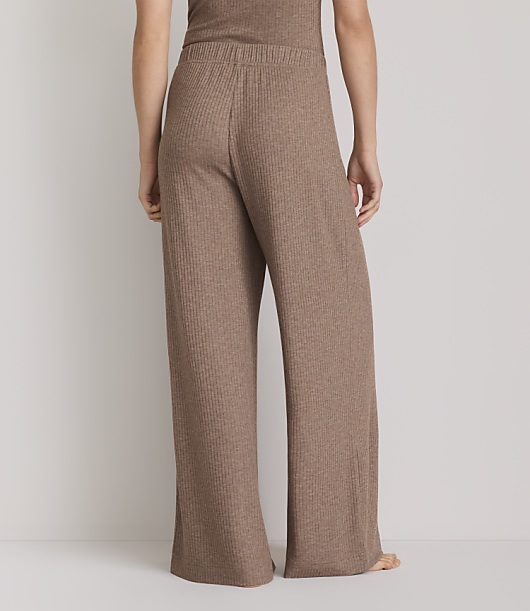 Petite Lou & Grey Heathered Brushed Ribbed Pajama Pants